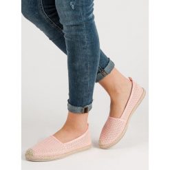 RÓŻOWE TEKSTYLNE ESPADRYLE. Różowe baleriny damskie SEASTAR, bez wzorów, bez obcasa. Za 39,90 zł.