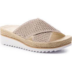 Espadryle GABOR - 23.721.12 Visone. Brązowe espadryle damskie Gabor, z aplikacjami, z zamszu, bez obcasa, na obcasie. W wyprzedaży za 279,00 zł.