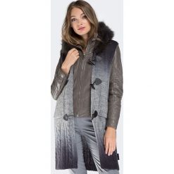 Kamizelka damska. Brązowe kamizelki damskie Wittchen, bez wzorów, z wełny, eleganckie, długie, z kapturem. W wyprzedaży za 399,90 zł.