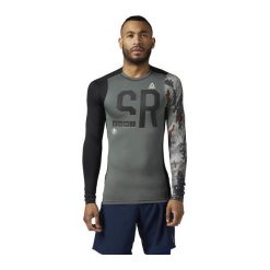 Reebok Koszulka męska SRM LS COMP Ironst szara r. XL (BR2077). Szare koszulki sportowe męskie marki Reebok, m. Za 160,08 zł.