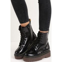 Czarne Botki Scold. Czarne workery damskie Born2be, militarne, z okrągłym noskiem, na platformie, na zamek. Za 24,99 zł.