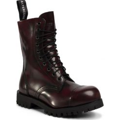 Glany ALTERCORE - 551 Burgundy Rub-Off. Czerwone glany damskie Altercore, ze skóry, klasyczne, bez obcasa, bez zapięcia. Za 399,00 zł.