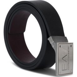 Pasek Męski EA7 EMPORIO ARMANI - 245524 8A693 71720 Black/Fudge. Czerwone paski męskie EA7 Emporio Armani, w paski, ze skóry ekologicznej. W wyprzedaży za 359,00 zł.