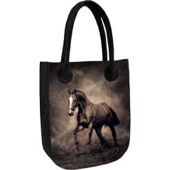 Torebka "City" w kolorze antracytowym ze wzorem - (S)35 x (W)42 x (G)10 cm. Szare torebki klasyczne damskie Bertoni, z materiału. W wyprzedaży za 59,95 zł.