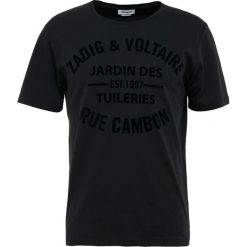 Zadig & Voltaire TOMMY BLASON Tshirt z nadrukiem noir. Czarne koszulki polo męskie marki Zadig & Voltaire, m, z nadrukiem, z bawełny. Za 359,00 zł.