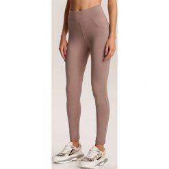 Beżowe Legginsy Lilinelin. Brązowe legginsy damskie Renee, s, bez wzorów. Za 69,99 zł.