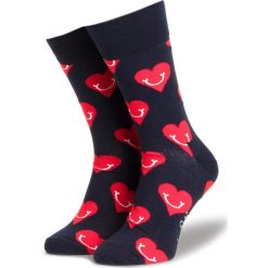 Skarpety Wysokie Unisex HAPPY SOCKS - SMH01-6500 Granatowy Kolorowy. Niebieskie skarpetki damskie Happy Socks, bez wzorów, z elastanu. Za 39,90 zł.