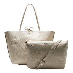 Desigual Torebka Damska Kremowa Valkyria New Capri. Białe torebki klasyczne damskie Desigual. Za 350,00 zł.