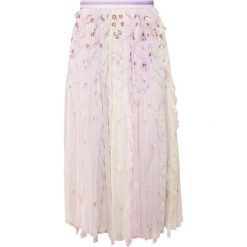 Needle & Thread RAINBOW MIDI SKIRT Spódnica plisowana rainbow. Szare spódniczki plisowane damskie marki Needle & Thread, z nylonu, midi. W wyprzedaży za 943,20 zł.