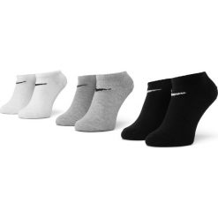 Zestaw 3 par niskich skarpet unisex NIKE - SX2554 901 Biały Czarny Szary. Szare skarpetki damskie Nike, bez wzorów, z bawełny. Za 39,00 zł.