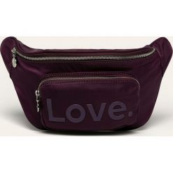 Desigual - Nerka. Różowe nerki damskie Desigual, w paski, z poliesteru, duże, z aplikacjami. W wyprzedaży za 159,90 zł.