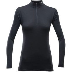 Devold Koszulka Damska Breeze Woman Half Zip Neck Black S. Czarne bluzki sportowe damskie marki Devold, na zimę, s, z wełny, z długim rękawem, outdoorowe. W wyprzedaży za 249,00 zł.
