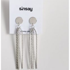 Kolczyki wiszące - Jasny szar. Szare kolczyki damskie Sinsay. Za 10,00 zł.