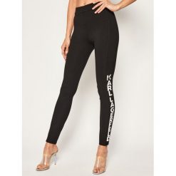 Legginsy Karl Lagerfeld Punto Logo 201W1052. Czarne spodnie damskie KARL LAGERFELD, m, z elastanu. Za 789,00 zł.