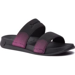 Klapki RIDER - Sportduo Fem 82576 Black/Black 20766. Czarne klapki damskie Rider, bez wzorów, z tworzywa sztucznego, bez obcasa. W wyprzedaży za 119,00 zł.