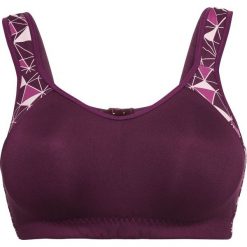 Biustonosz sportowy bonprix lila z nadrukiem. Brązowe biustonosze sportowe marki Puma, z bawełny. Za 74,99 zł.