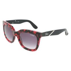 Okulary przeciwsłoneczne "GU7342" w kolorze czarno-czerwonym. Czerwone okulary przeciwsłoneczne damskie marki Hugo Boss, Valentino, Guess, wakacyjne. W wyprzedaży za 169,95 zł.