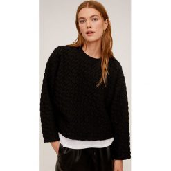 Mango - Bluza Gofra. Czarne bluzy damskie Mango, s, bez wzorów, z elastanu, bez rękawów, bez kaptura. W wyprzedaży za 89,90 zł.