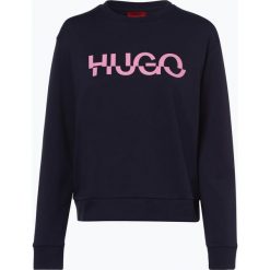HUGO - Damska bluza nierozpinana – Nicci_1, niebieski. Niebieskie bluzy damskie z nadrukiem marki HUGO, l, z bawełny. Za 399,95 zł.