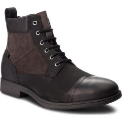 Kozaki GEOX - U Jaylon E U84Y7E 04522 C9999 Black. Czarne glany męskie Geox, z nubiku. W wyprzedaży za 439,00 zł.