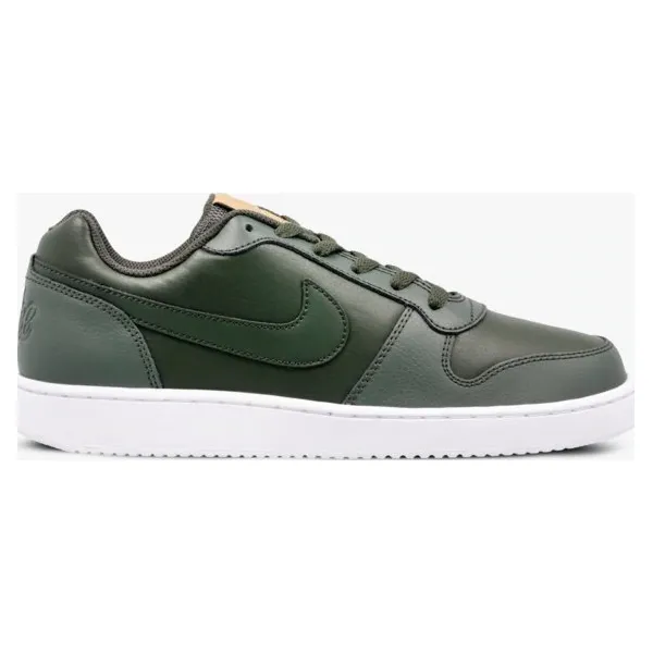 Nike Ebernon Low buty męskie, khaki, rozmiar 44,5. Brązowe buty sportowe męskie Nike, ze skóry, bez zapięcia, do koszykówki. W wyprzedaży za 179,99 zł.
