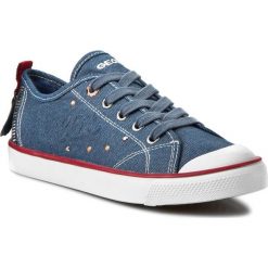 Trampki GEOX - J Ciak G. E J6204E 000ZD C4001 M Dzins. Niebieskie trampki dziewczęce Geox, z materiału, na sznurówki. W wyprzedaży za 119,00 zł.