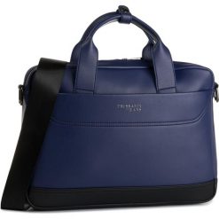 Torba na laptopa Trussardi Jeans Business City 71B00170. Niebieskie torby na laptopa Trussardi Jeans, bez wzorów, z jeansu. W wyprzedaży za 329,00 zł.