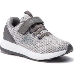 Sneakersy KAPPA - Riken Knit K 260706K L. Grey/White 1410. Szare trampki chłopięce Kappa, bez wzorów, ze skóry ekologicznej, na rzepy. W wyprzedaży za 99,00 zł.