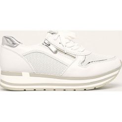 Marco Tozzi - Buty. Białe buty sportowe damskie Marco Tozzi, bez wzorów, z gumy, sportowe. W wyprzedaży za 199,90 zł.