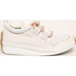 Sorel - Buty Out N About Plus Street Sneak. Białe buty sportowe damskie Sorel, bez wzorów, ze skóry, sportowe. Za 499,90 zł.