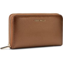 Portfele damskie: Duży Portfel Damski COCCINELLE – AW1 Metallic Saffiano E2 AW1 11 32 01 Bronze 050