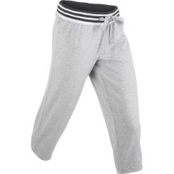Spodnie sportowe 3/4 bonprix jasnoszary melanż. Szare spodnie dresowe damskie marki bonprix, melanż. Za 37,99 zł.
