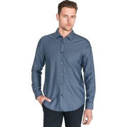 BOSS Hugo Boss Lukas Koszula Niebieski. Niebieskie koszule męskie BOSS Hugo Boss, m, bez wzorów, z bawełny, bez kołnierzyka, z długim rękawem. Za 486,95 zł.