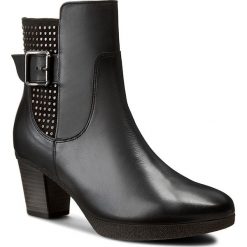 Botki GABOR - 92.993.57 Schwarz. Czarne botki damskie na obcasie marki Gabor, ze skóry. W wyprzedaży za 319,00 zł.