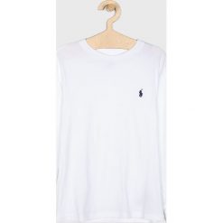 Polo Ralph Lauren - Longsleeve dziecięcy 134 - 176 cm. Białe t-shirty chłopięce Polo Ralph Lauren, bez wzorów, z bawełny, z długim rękawem. W wyprzedaży za 99,90 zł.
