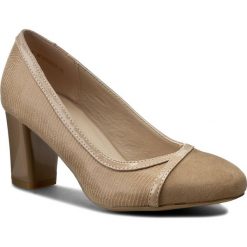Półbuty CLARA BARSON - W16SS027-10 Beżowy. Pomarańczowe półbuty damskie Clara Barson, bez wzorów, ze skóry ekologicznej, bez obcasa, na obcasie, bez zapięcia. W wyprzedaży za 44,99 zł.