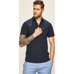 Tommy Jeans - Koszula. Białe koszule męskie Tommy Jeans, s, bez wzorów, z bawełny, eleganckie, z klasycznym kołnierzykiem, z krótkim rękawem. Za 299,90 zł.
