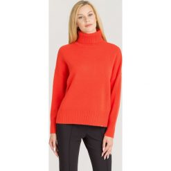 GOLF ELISABETTA FRANCHI. Czerwone swetry damskie Elisabetta Franchi, z aplikacjami, z wełny, bez rękawów, bez kaptura. Za 1519,00 zł.