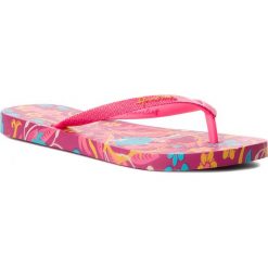 Japonki IPANEMA - I Love Traveling F 26232 Red/Pink/Yellow 24800. Różowe klapki damskie Ipanema, bez wzorów, z tworzywa sztucznego, bez obcasa. W wyprzedaży za 64,99 zł.