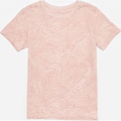 Bawełniany t-shirt ze wzorem - Różowy. Różowe t-shirty damskie Reserved, bez wzorów, z bawełny, bez kołnierzyka. Za 19,99 zł.