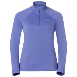 Bluzy sportowe damskie: Odlo Bluza damska Midlayer 1/2 zip Snowbird fioletowa r. XXL (222001)