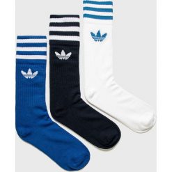 Adidas Originals - Skarpety (3-pack). Niebieskie skarpetki męskie adidas Originals, bez wzorów, z elastanu. Za 59,90 zł.