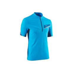 Koszulka do biegania krótki rękaw TRAIL męska. Niebieskie koszulki sportowe męskie marki KALENJI, xl, z elastanu, z krótkim rękawem, do biegania. Za 59,99 zł.