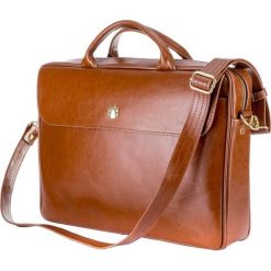 Skórzana torba na laptopa Sorrento brązowy vintage. Pomarańczowe torebki worki damskie Tagless, bez wzorów, z bawełny, eleganckie, na ramię, bez dodatków. Za 439,73 zł.