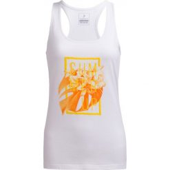 Top damski TSD603 - kremowy - Outhorn. Białe koszulki damskie Outhorn, bez wzorów, z bawełny, bez kołnierzyka, bez rękawów. W wyprzedaży za 19,99 zł.