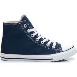 Trampki damskie slip on: GRANATOWE TRAMPKI OLDSCHOOL