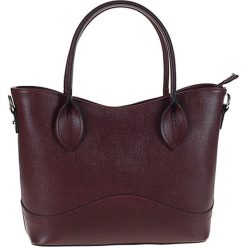 Torebki klasyczne damskie: Skórzana torebka w kolorze wiśniowym – 30 x 23 x 14 cm