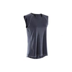 Koszulka bezszwowa do jogi damska. Czarne t-shirty damskie marki DOMYOS, s, z elastanu. W wyprzedaży za 34,99 zł.