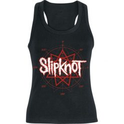 Slipknot Blood Top damski czarny. Czarne bluzki damskie marki Slipknot, s, z nadrukiem, z dekoltem na plecach, bez rękawów. Za 74,90 zł.