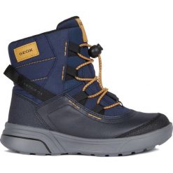 Geox buty zimowe chłopięce Sveggen 35 niebieskie. Niebieskie buty chłopięce zimowe Geox, bez zapięcia. Za 349,00 zł.